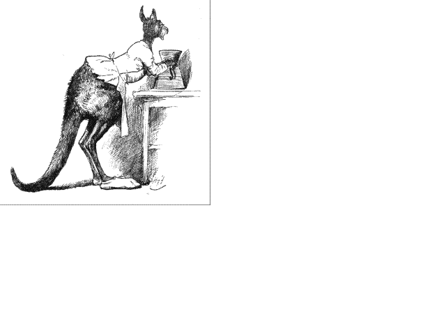 Illustration:He thought he saw a kangaroo