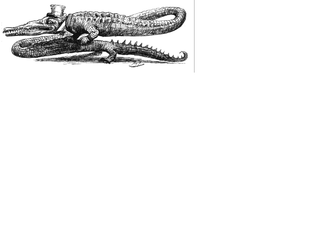 Illustration:A changed crocodile