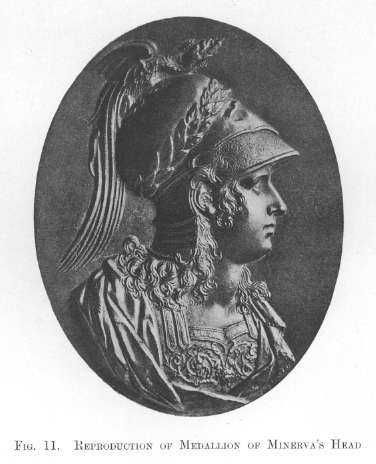 reproduction of medallion of Minerva head