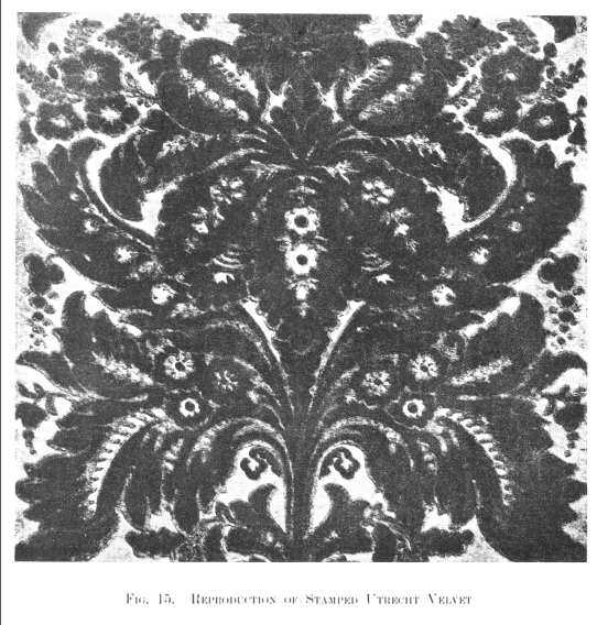 reproduction of stamped Utrecht velvet