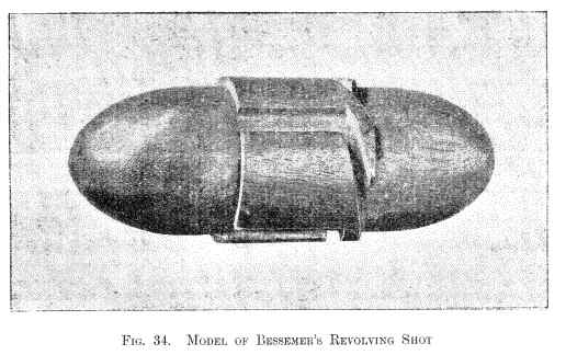 Model of Bessemers revolving shot