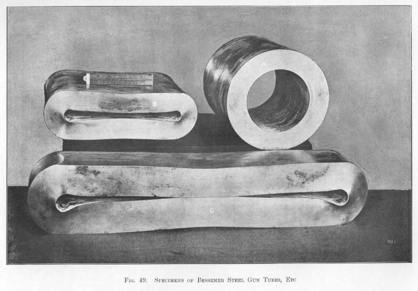 Specimens of Bessemer Steel Gun Tubes, Etc