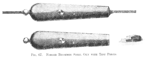 Forged Bessemer Steel Gun with test pieces