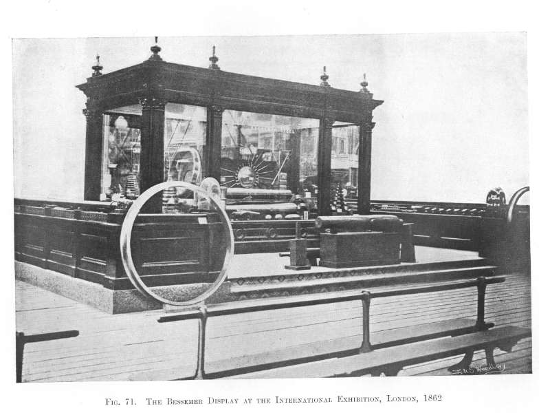 The Bessemer display at the International Exhibition, London, 1862