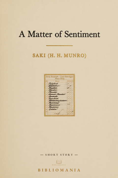 Cover of A Matter of Sentiment